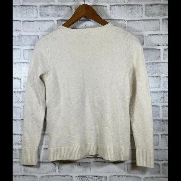 Vineyard Vines Cashmere Lambs Wool Sea Shell Sweater Angora Rabbit Cream Size XS - Picture 2 of 6
